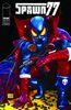 Spawn 77 #1 (Image, 2026), portada A de Mark Spears. Rojo y azul en vez del negro y rojo de siempre, que es la decisión más de 1977 de toda la semana.
